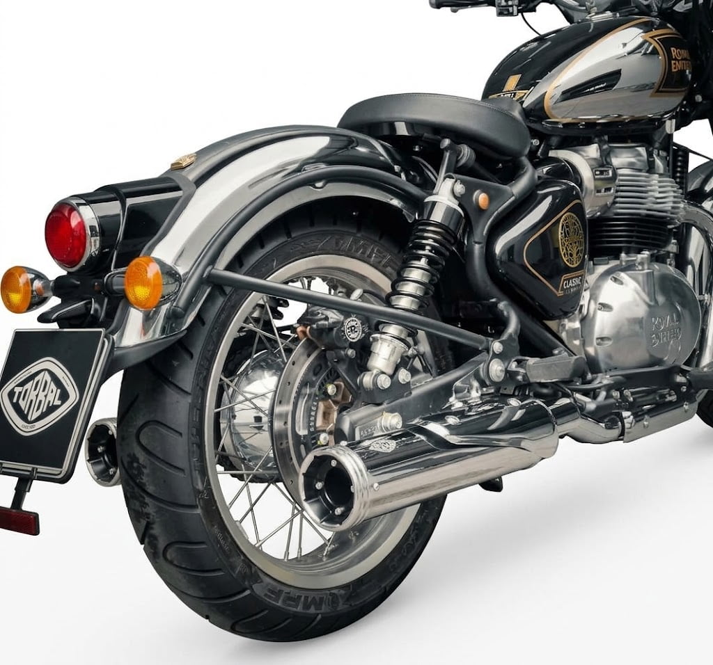 Ponteira shot line Torbal instalada na Classic 650 Royal Enfield