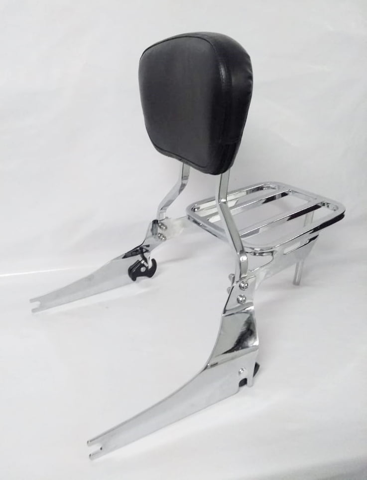 Sissy Bar Street Bob Harley Davidson Encosto com Grade Preto Cromado