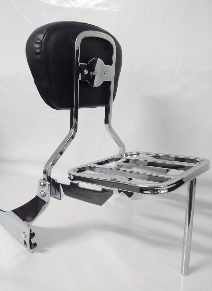 Sissy Bar Street Bob Harley Davidson Encosto com Grade Preto Cromado