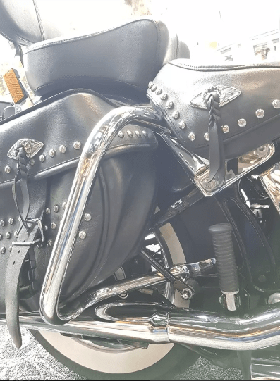 Protetor Traseiro Heritage Mata Gato Harley Cromado Preto