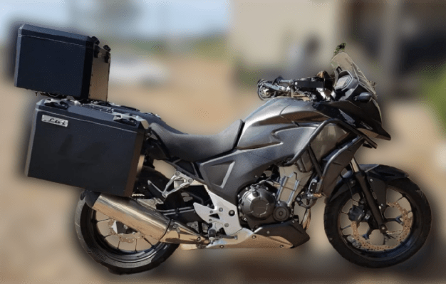 Baú Alumínio moto CB 500 X Lateral e Traseiro Bauleto CB500X Honda