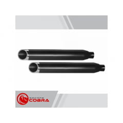 Escapamento Harley Fat Boy Chanfro Móvel Preto - Escape Cobra Escapamento Harley Fat Boy Chanfro Móvel Preto - Escape Cobra