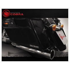 Ponteira Road Glide Reto Harley Escape Slashcut Cobra