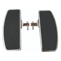 Pedaleira Dianteira Sport Glide Plataforma Grande Preta e Cromada Rasante Pedaleira Dianteira Sport Glide Plataforma Grande Preta e Cromada Rasante