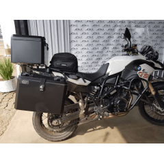 Baú Alumínio Moto BMW F 800 GS e Adventure - Kit Traseiro e Lateral com suporte - Livi Baú Alumínio Moto BMW F 800 GS e Adventure - Kit Traseiro e Lateral com suporte - Livi