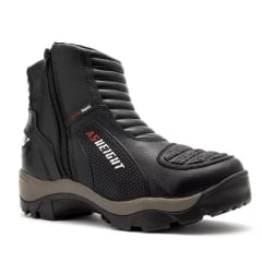 Bota Motociclista AS-HIGHT Cano Curto com Aumento 9 cm 