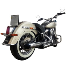 Ponteira Escapamento Softail Harley Deluxe Chanfro Lateral 