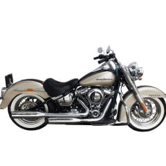 Ponteira Escapamento Softail Harley Deluxe Chanfro Lateral 