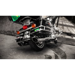 Ponteira Road King Harley Escapamento Touring Esportiva 4" - Chanfro Móvel - Escape Cobra